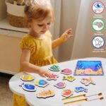 Wooden Magnetic Fishing Game for Kids