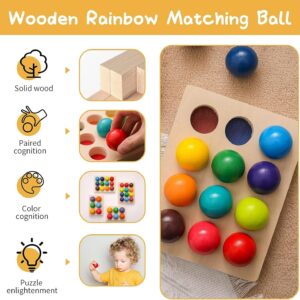 Wooden Rainbow Color Sorting Toy