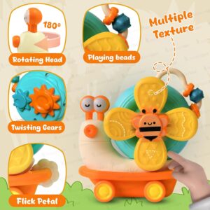 Yellow Snail Spinner Toy for Baby
