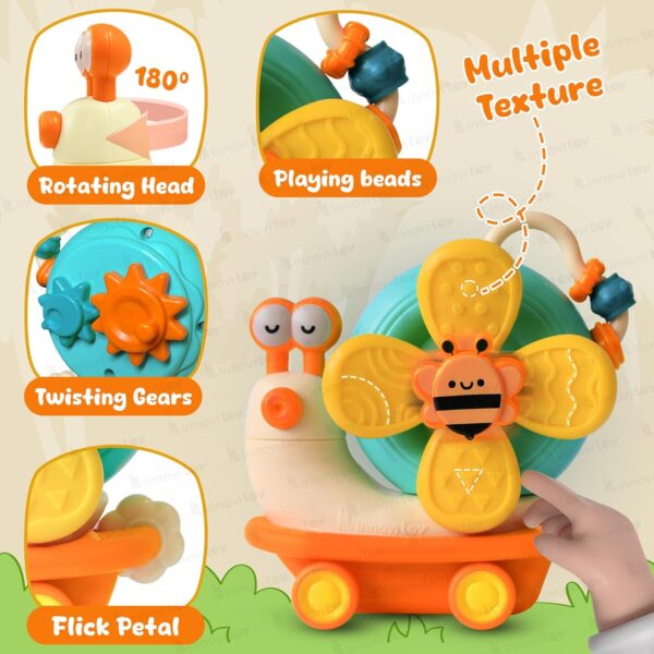 Yellow Snail Spinner Toy for Baby