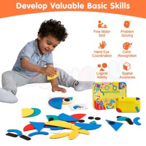 38-Piece Wooden Shape Puzzle Toy Set
