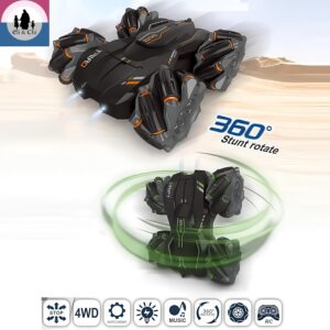 Functions- 4 Wheel Drive, Dual Sided Drift Stunts toy car, All Direction Drive, Left/Right Sideslip, 1 Key Demonstration, LED Light Wheels, 2 Rechargeable Battery, Nearly Unbreakable(FOR GET THE BATTERY LIFE ISSUES THIS COMES WITH 2 BATTARIES NOW ! ) RC Car Remote Control Car, 4WD RC Drift Stunt Car with LED Headlight & 360°Rotating, 2.4GHz High Speed Off Road Drift Cars, Suitable for Age 5 6 7 8 9-12 Year Old Battery Information - 3.7V 500mAh Li-Po Rechargeable Battery (Included) ; Remote Battery: 2x1.7V AA Alkaline Battery (Not Included) Multi-function Drift Stunt Remote Control Car: stunt remote control car is a full-featured stunt car with sports car sound effects that can be turned on or off, as well as 360-degree stunt rotation, 45° lateral drift, dual side and lateral movement stunts. Use our stunt remote control car to provide you an incredible experience. Unique Drift Wheel Design- The unique drift tire adopts a non-slip diagonal design. Each tire is equipped with 7 small pulleys, which is very suitable for performing various stunts and can be used on concrete, grass, beach and other venues. Pack contains - 1 Car Toy, 1 Remote Controller, 1 USB Charging Cable & 1 Car Rechargeable Battery Gift for kids: This rc car is the best gift option for you kids as a birthday or any festival gift and keep your children away from TV, computers, and mobile phones.