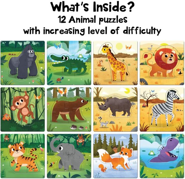 Play Poco 12 in 1 Animal Puzzles for Kids
