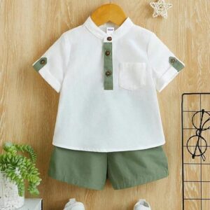 Varnit Creation Stylish Baby Boy Shirt and Shorts Set