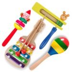 Wooden Baby Rattle Toddler Toys Set