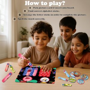 Wooden Spelling & Puzzle Game for Kids